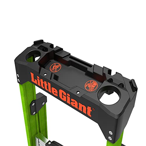 Little Giant Ladders, MightyLite 2.0, 4' Stepladder with Ground Cue, Fiberglass, Type IAA, 375 lbs Weight Rating, (15404-001), Green