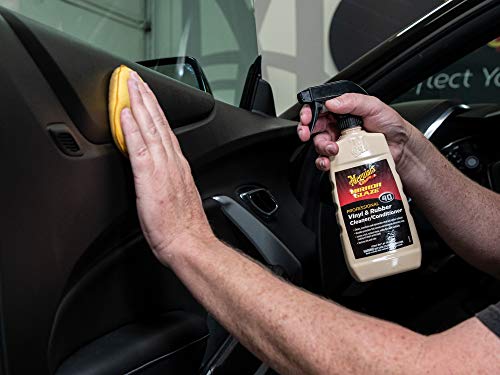 Meguiar's Professional Vinyl and Rubber Cleaner Conditioner M4016 - Pro-Grade for Interior and Exterior, Screens out UV Rays while Leaving Behind a Natural Sheen, 16 Oz