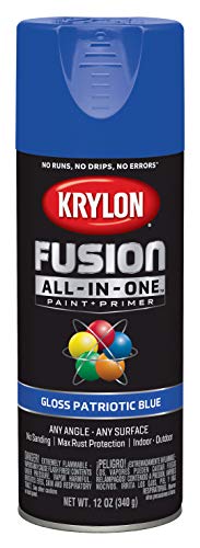 12 oz Krylon K02716007 Patriotic Blue Fusion All-In-One Paint & Primer Spray Paint, Gloss