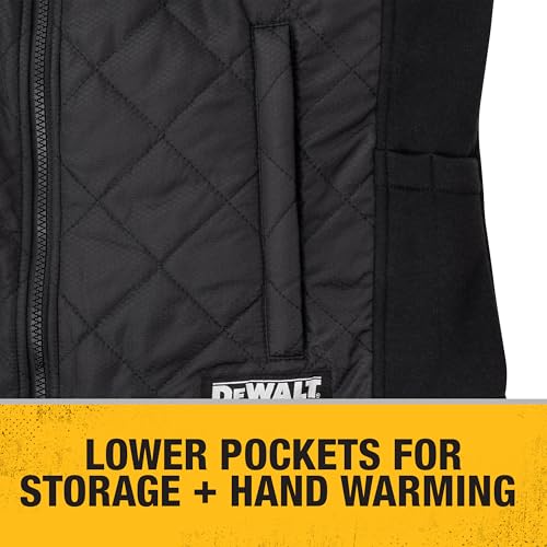 DEWALT DCHJ102BD1 Women's Lightweight, Wind Resistant Hybrid Heated Jacket Kit with Battery - Black, Size M
