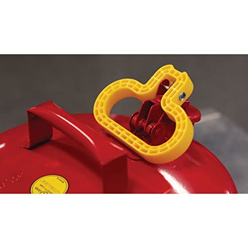 Eagle 5 Gallon Type I Green Safety Gas Can for Oil and Other Combustibles with Flame Arrester and Self-Closing Lid, Made in the USA, Galvanized Steel Flammable Storage Can, UI50SG