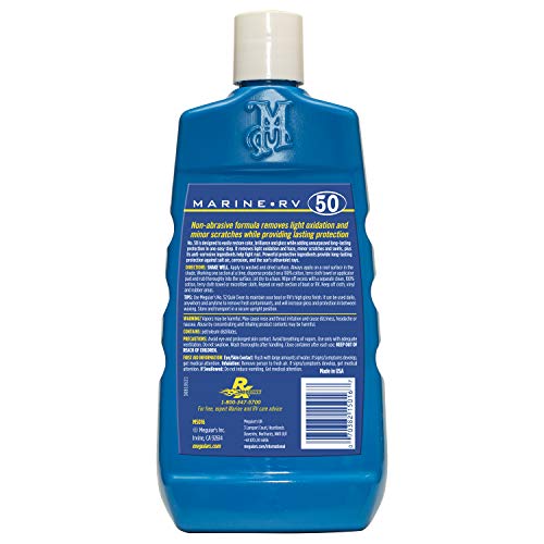 Meguiar's Marine/RV Once Step Cleaner Wax M5016 - Professional-Grade Marine and RV Cleaner, Polish and Protect for Long-Lasting Shine - Restores Color and Gloss, 16 Oz