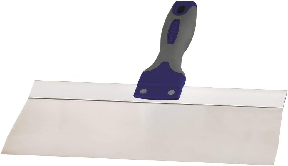 Warner (10922) 12" ProGrip Stainless Steel Drywall Taping Knife, Soft Grip Handle