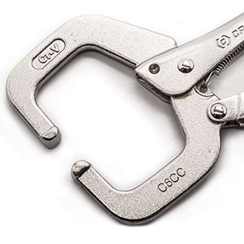 Crescent 6" Locking C-Clamp with Regular Tips - Carded - C6CCVN , Red