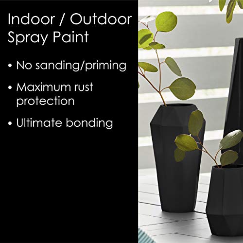 Krylon Fusion All-In-One Adhesive Spray Paint for Indoor/Outdoor Use, 12 oz, Black