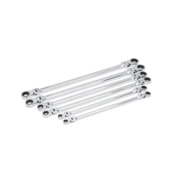 GEARWRENCH 86830 6 Piece 90-Tooth 12 Point Metric GearBox Double Flex Ratcheting Wrench Set