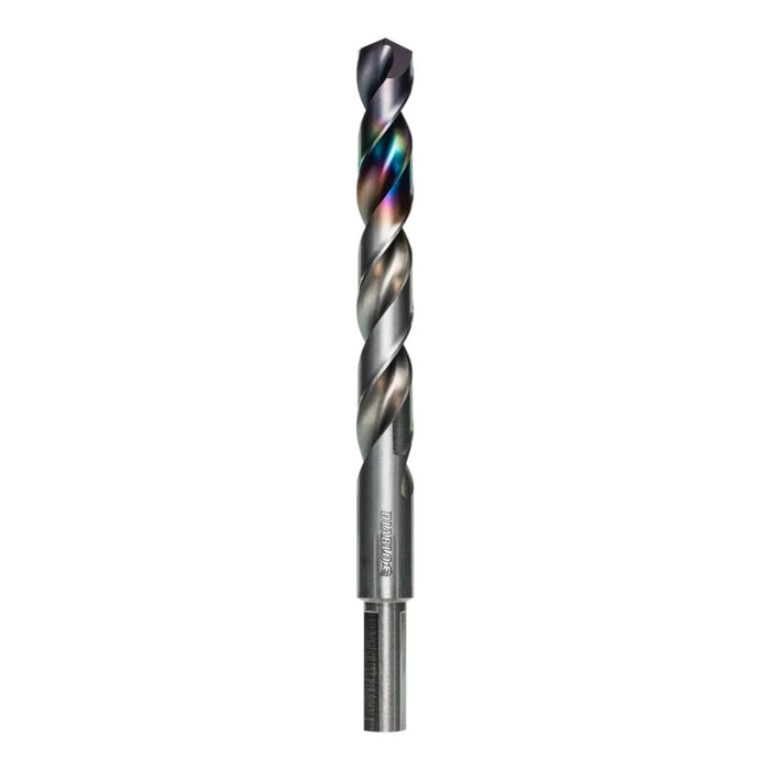 Diablo Metal Demon Drill Bit with Thermal Shield Protective Coating for Mild, Hardened and Stainless Steel - 5.9" Length, 1/2" Dia., 3-Flats Shank - DMD12JB