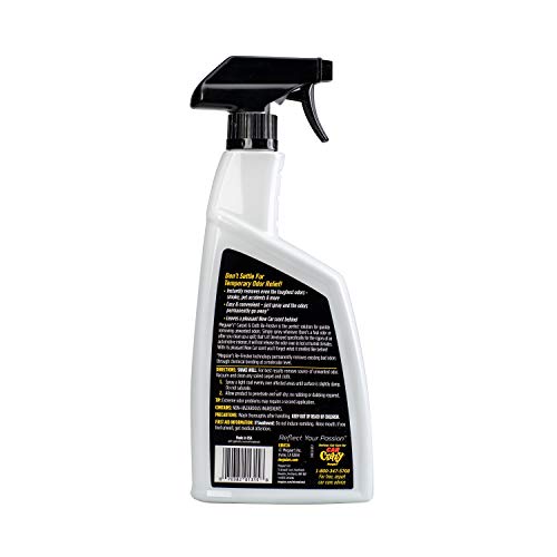 Meguiar’s Carpet & Cloth Re-Fresher Odor Eliminator Spray - Interior Fabric Odor Eliminator - Permanently Eliminates Odors & Freshens Fabrics in your Car, Easy to Use Trigger Spray, 24 Oz