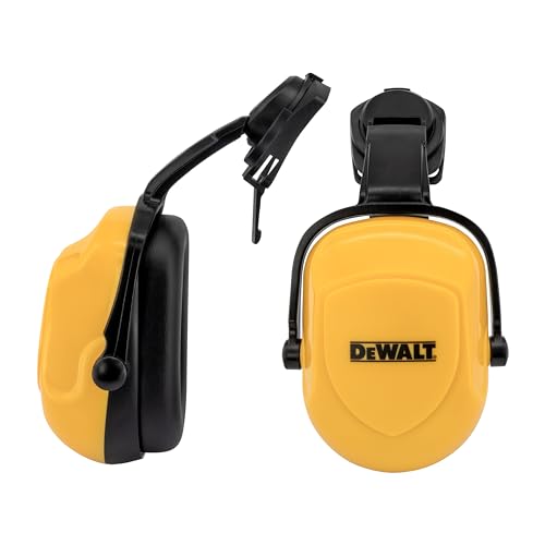 DeWalt Yellow with Black Earcups Dielectric Expandable Cap Mount Earmuff