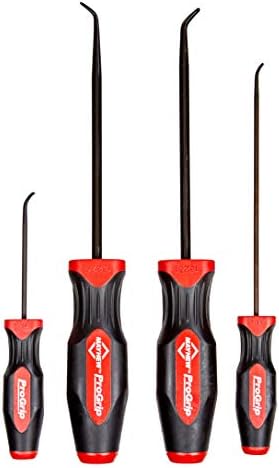 Mayhew Tools 13098 ProGrip 13-3/4″ 4-Piece O-Ring Removal Set, Black Oxide