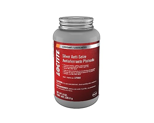 LOCTITE 501000 Silver Anti-Seize Lubricant for Automotive: Heavy-Duty, Temperature Resistant, Petroleum-Based Lubricant Compound | 8 oz Bottle with Brush Top (PN: 501000)