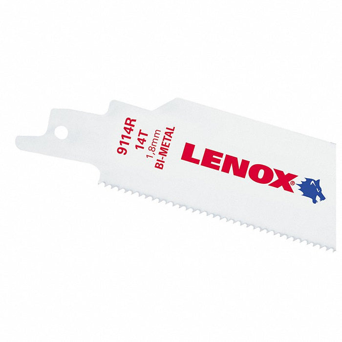 Lenox 201789114R Reciprocating Saw Blade, 14 TPI, 9" Length, 0.04" Thick, Bi-Metal (Pack of 5)