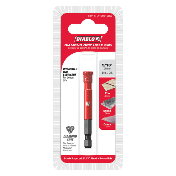 Diablo DHS0312DG 5/16" Diamond Grit Hole Saw