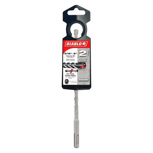 Diablo DMAPL2190 5/16" x 6" x 8" SDS-Plus 2-Cutter Carbide-Tipped Hammer Drill Bits