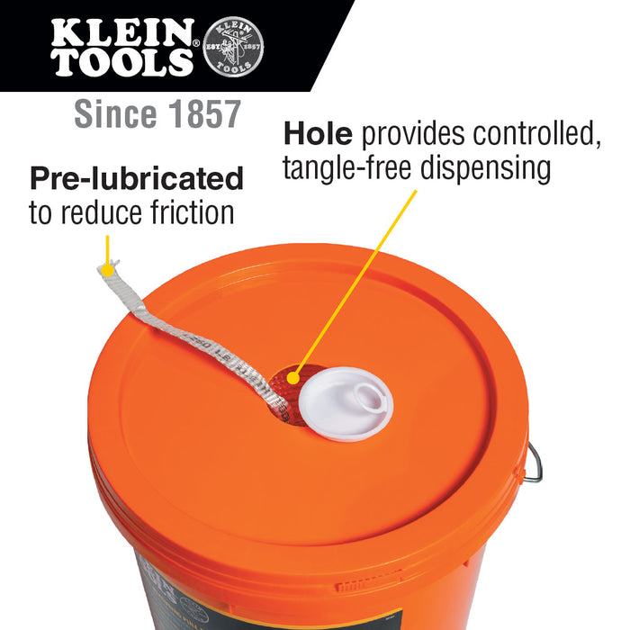 Klein Tools 50131 Conduit Measuring Pull Tape, 1800-Pound x 1300-Foot