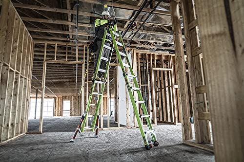 Little Giant Ladder Systems Conquest 2.0 All-Terrain, M22, 22ft, Multi-Position Ladder with Adjustable Outriggers, Fiberglass, Type 1A, 300 lbs Weight Rating, (17102-001)