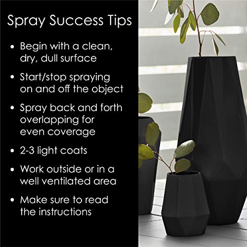 Krylon Fusion All-In-One Adhesive Spray Paint for Indoor/Outdoor Use, 12 oz, Black