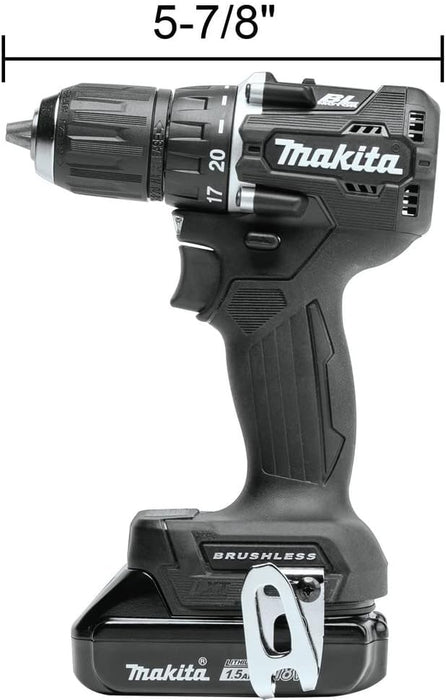 Makita XFD15SY1B 18V LXT Lithium-Ion Sub-Compact Brushless Cordless 1/2" Driver-Drill Kit (1.5Ah)