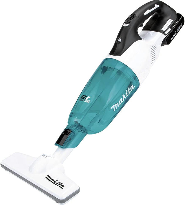 Makita XLC03R1WX4 18V LXT Lithium-Ion Compact Brushless Cordless Vacuum Kit, Trigger W/Lock (2.0Ah), White