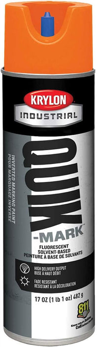 Krylon A03702007 Industrial Quik-Mark Sb Inverted Marking Paint Fluorescent Orange (Pack of 12)