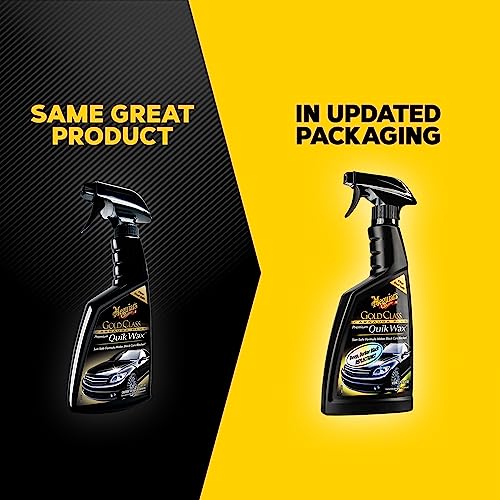 Meguiar's G7716 Gold Class Carnauba Quik Wax, Special Blend for Richness and Shine, Clear Coat Safe Meguiar's Quik Wax, Spray that Leaves Lasting Results without Residue, 16 Oz Containe
