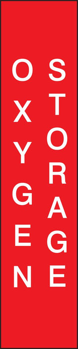 Accuform MGS132 Magnetic Vinyl Patient Care Sign, "Oxygen Storage", 9" Length x 2" Width x 0.034" Thickness