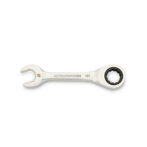 GEARWRENCH 13mm 90-Tooth 12 Point Stubby Combination Ratcheting Wrench | 86843