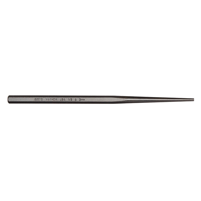 Mayhew Tools 22010 Line-Up Punch, 1/8-3mm" x 7-7/8", Black Oxide Finish