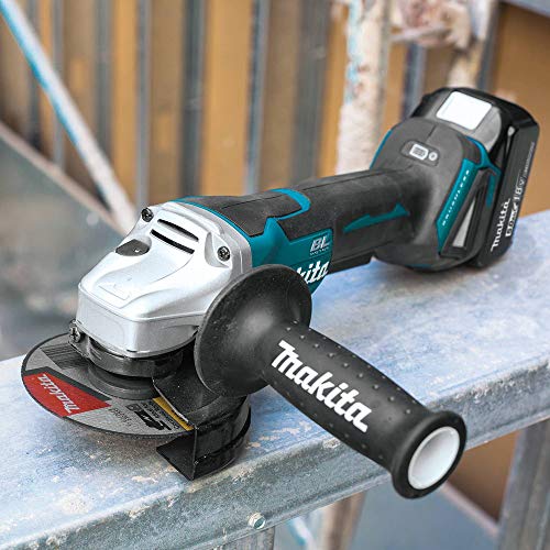 Makita XAG11T 18V LXT� Lithium-Ion Brushless Cordless 4-1/2� / 5" Paddle Switch Cut-Off/Angle Grinder Kit, with Electric Brake (5.0Ah)