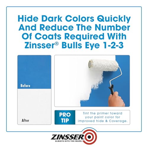 Zinsser 2001-2PK Bulls Eye 1-2-3 Water-Base Primer, Gallon, White, 2 Pack