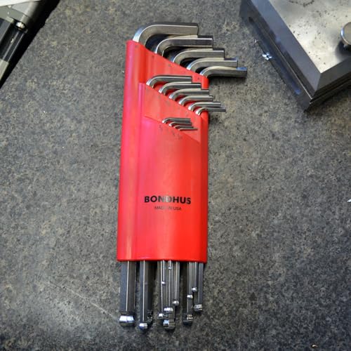 Bondhus - 24512 17095 Set of 15 Balldriver L-wrenches w/BriteGuard,sizes 1.27-10mm