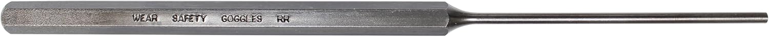 Mayhew Tools 71500 SAE Pin Punch, 1/8 x 3" Pin, 8" OAL x 5/16" Body, Shot Blast Finish