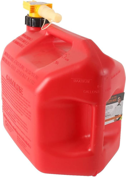 1450 5-Gallon Poly Gas Can (CARB Compliant),Red