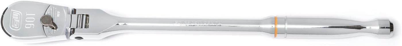 GEARWRENCH 81230T 4 Piece 1/4", 3/8" & 1/2" Drive 90 Tooth Full Polish Flex-Head RATCHET Set