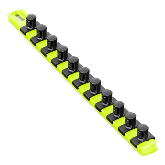ERNST 13-Inch Socket Rail Organizer with 11 1/2-Inch Twist Lock Clips, High Visibility (8439HV) 13-Inch 1/2-Inch Twist Clips Hi-viz