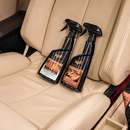 Meguiar's Gold Class Leather & Vinyl Cleaner - Leather and Vinyl Cleaner Formulated for Automotive, Spray Removes Tough Grime & Stains, 16 Oz