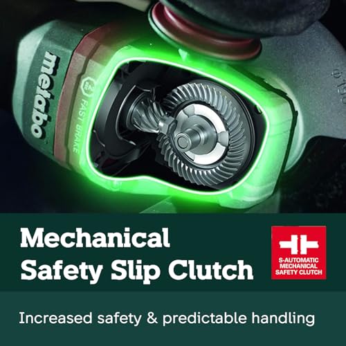 Metabo 6-Inch Angle Grinder, 13.5 Amp, 9,600 RPM, Electronics, Non-locking Paddle Switch, Made in Germany, WEP 15-150 Quick, 600488420, Green