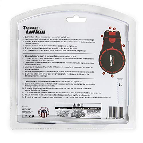 Crescent Lufkin 100' Contractor Chalk Reel with HardMark Blue Chalk - CL100BA