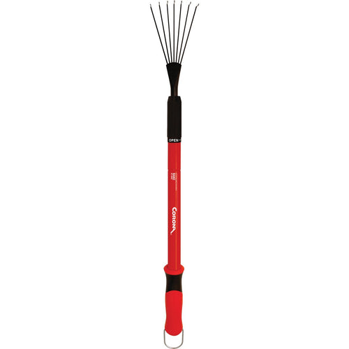 Corona GT3050 Extendable Handle Rake, Extends Reach 18" - 36", Red