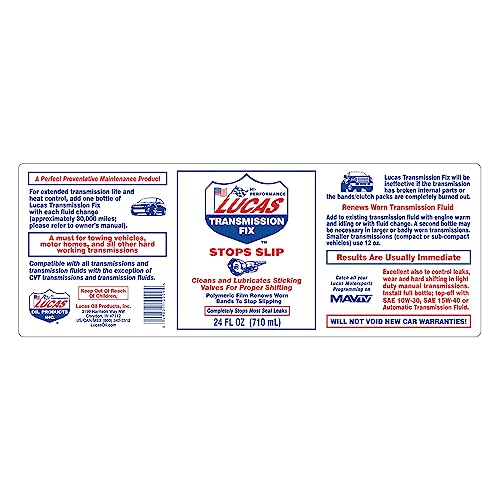Lucas Oil 10009 Transmission Fix - 24 Ounce, White