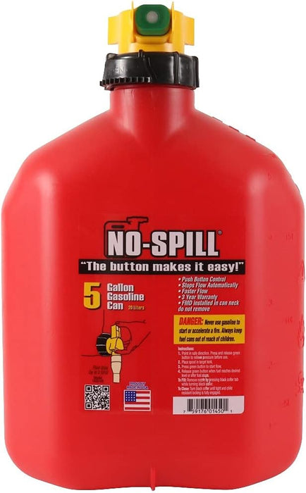 1450 5-Gallon Poly Gas Can (CARB Compliant),Red