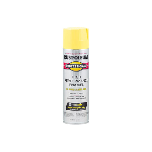 Rust-Oleum 7543838 Professional High Performance Enamel Spray Paint, 15 Oz, Gloss Safety Yellow (Pack of 1)