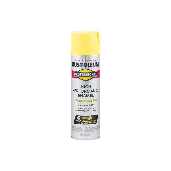 Rust-Oleum 7543838 Professional High Performance Enamel Spray Paint, 15 Oz, Gloss Safety Yellow (Pack of 1)