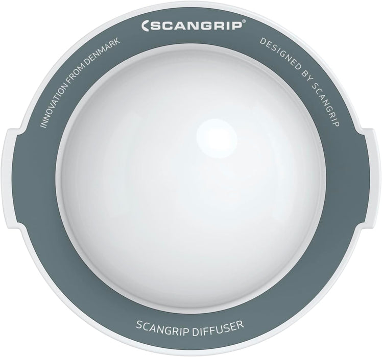 SCANGRIP DIFFUSER, Smooth and Lightweight Cover for Diffusing and Softening Your SCANGRIP LED Work Lights, Built-in Magnets makes it Easy to Mount Direct on Lens, Reduces Blinding and Shadows