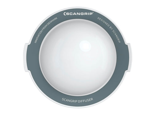 SCANGRIP DIFFUSER, Smooth and Lightweight Cover for Diffusing and Softening Your SCANGRIP LED Work Lights, Built-in Magnets makes it Easy to Mount Direct on Lens, Reduces Blinding and Shadows