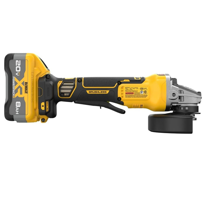 DEWALT DCG410WW1 20V MAX XR Brushless Cordless 4-1/2 in. - 5 in. Angle Grinder Kit with XR POWERPACK