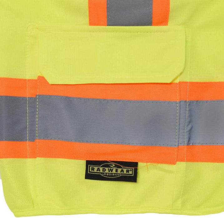 Radians | ‎SV6-GRN | Radians SV6G4X Two Tone Surveyor Class 2 Safety Vest, 4X-Large, Green