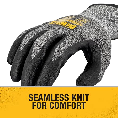 DEWALT DPG575 Foam Nitrile A3 Cut Resistant Glove for Outdoor Work, Construction and General Purpose - Size S