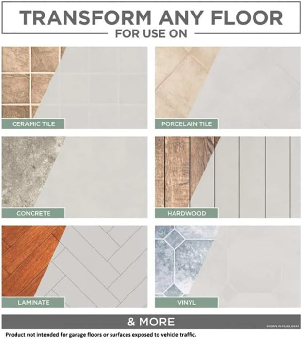 Rust-Oleum 358870 Floor Coating Top Coat Semi-Gloss Clear, Quart