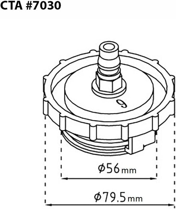 CTA Tools 7030 Master Cylinder Adapter 56mm - Compatible with Honda and Acura